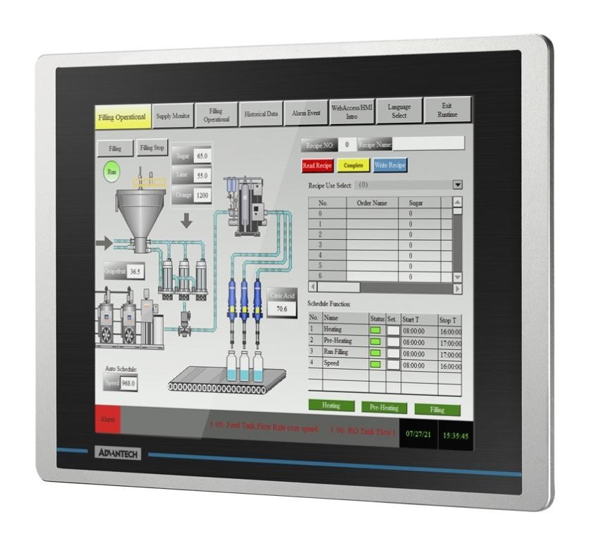 Advantech Wop-212K-Nae Operator Panel, Xga Tft Lcd, 12