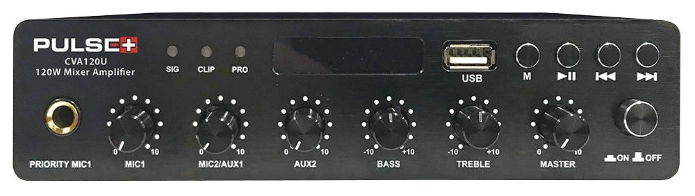 Pulse Plus Cva120U 100V Mixer Amp, Usb-Bt, Compact, 120W