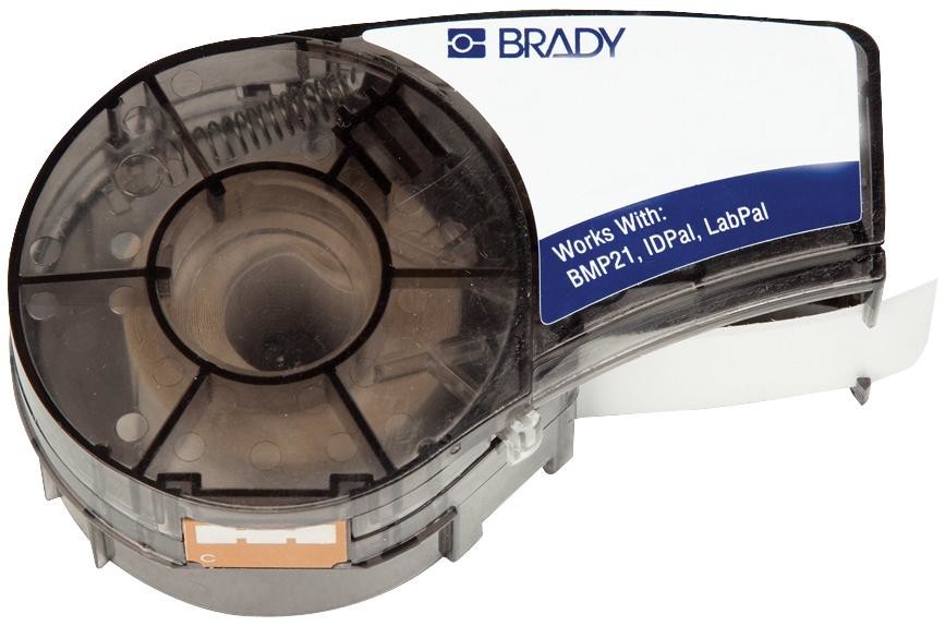 Brady M21-750-580-Wt Label, Vinyl, Wht, 19.05mm, 6.4M