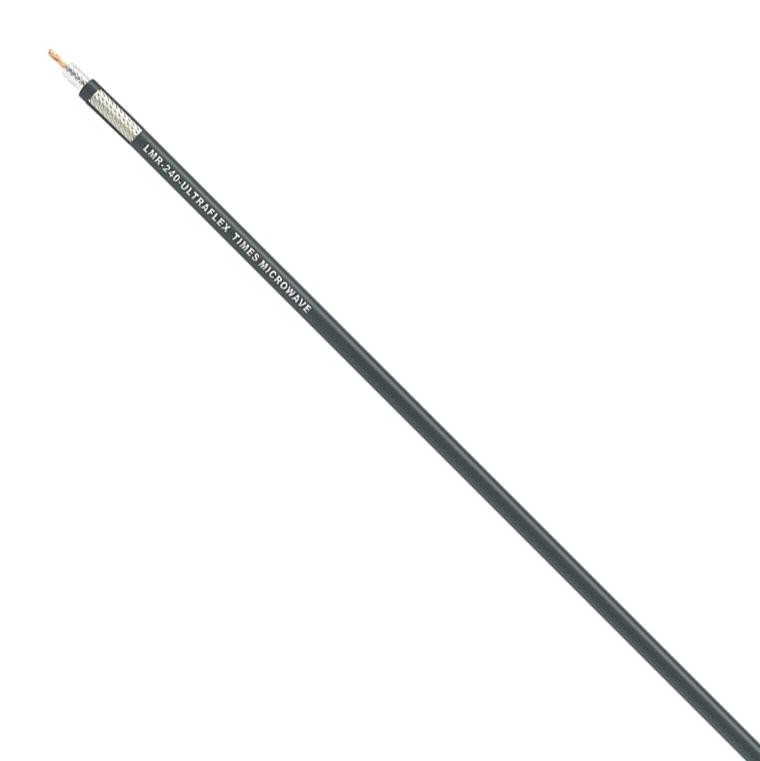 Times Microwave Lmr-240-Ultraflex Coaxial Cable, 50 Ohm, Black, Tpe