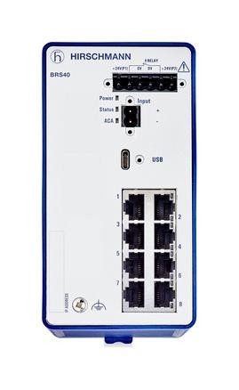 Hirschmann Brs40-8Tx Ethernet Switch, Rj45 X 8, Din Rail