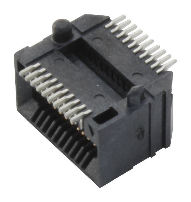 Samtec Mec6-110-02-L-D-Ra1-Tr Socket, 0.635mm, R/a, 20 Way