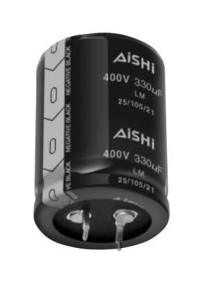 Aishi Elm2Em221O25Kt Capacitor, 220Uf, 250V, Alu Elec, Snap-In