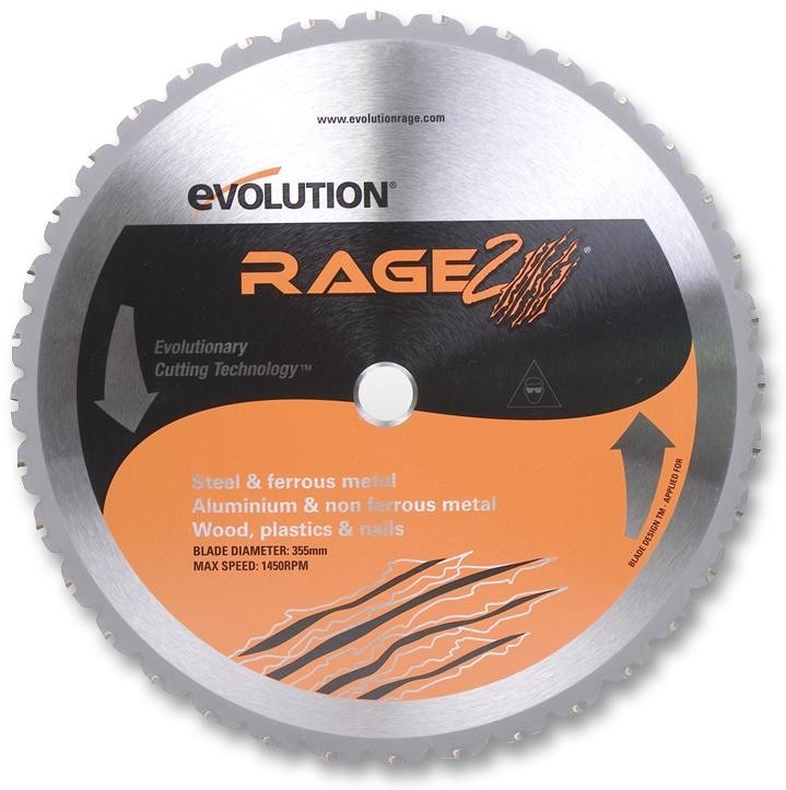 Evolution Rageblade 355M Blade, M/purpose, Tct, Rage2, 355mm