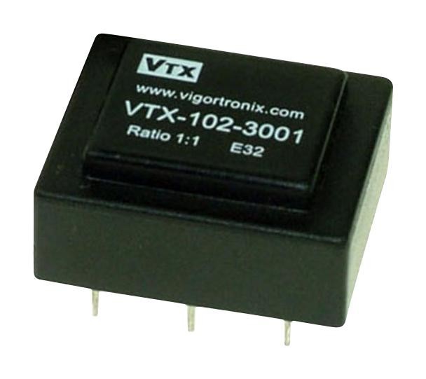 Vigortronix Vtx-102-3001 Audio Xfmr, 1: 1, 600 Ohm/30 Ohm