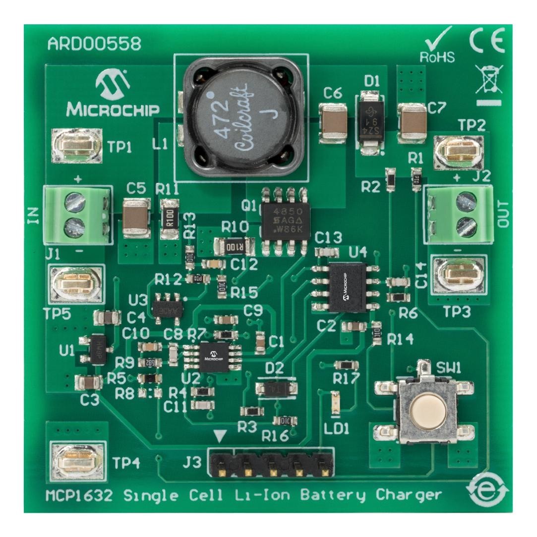 Microchip Technology Technology Ard00558. Demo Board, Li-Ion Battery Charger