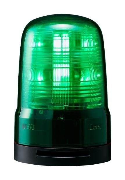 Patlite (U.s.a.) Sf08-M1Ktb-G Beacon, 86Db, Flash/rotate, Green, 80mm