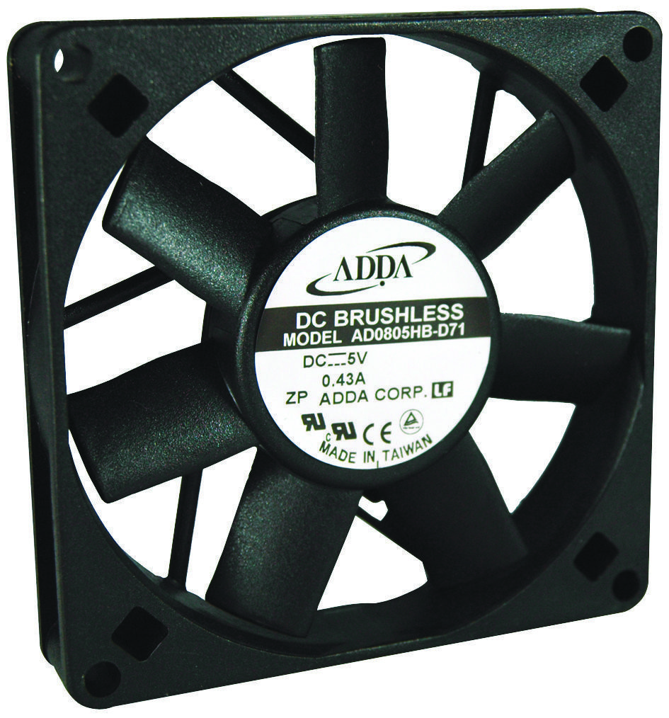 Adda Ad0805Hb-D71 Axial Fan, 80mm, 5Vdc, 220Ma