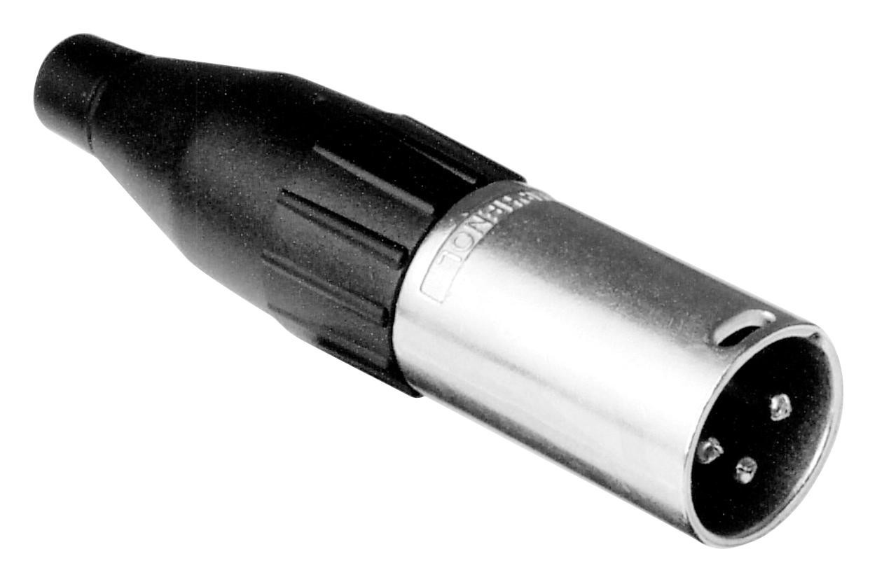 Amphenol Sine/tuchel Ac3mm-Au Xlr Connector, Plug, 3Pos, Cable