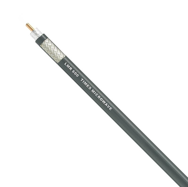 Times Microwave Lmr-600-Db Coaxial Cable, 50 Ohm, Black, Pe