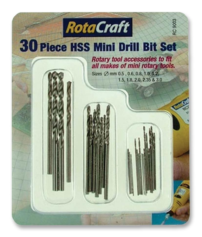 Rotacraft Rc9003 Drill Bits, Hss Mini 30 Piece