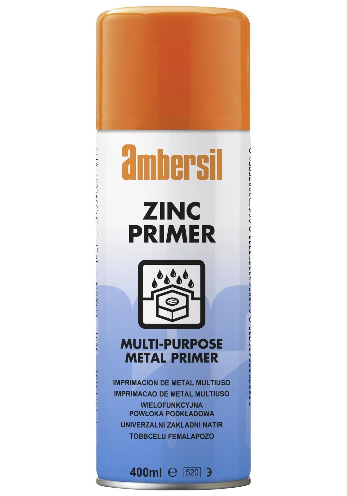 Ambersil Zinc Primer, 400Ml Coating, Metals, Aerosol, 400Ml