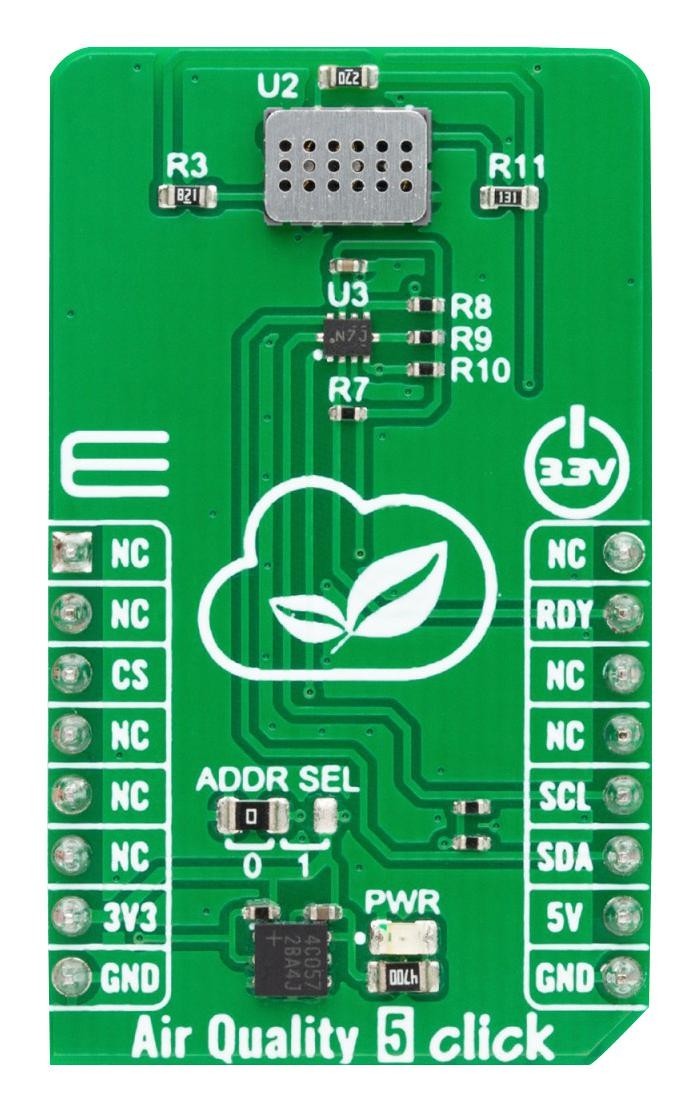 MikroElektronika Mikroe-5762 Air Quality 5 Click Board, Mos Sensor