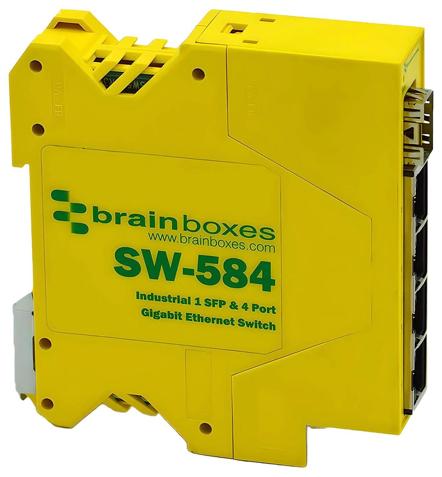 Brainboxes Sw-584 Ethernet Switch, 10Mbps, 100Mbps, 1Gbps