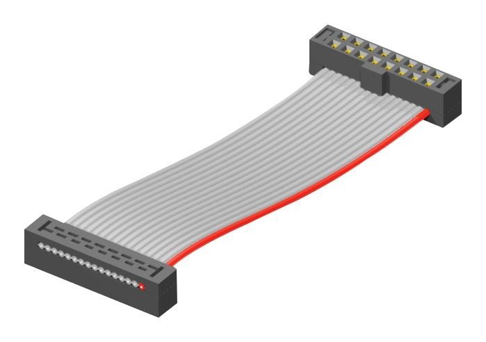 Samtec Tcsd-20-S-02.00-01-F-N Cord Assy, 40P Idc Rcpt-Free End, 50.8mm