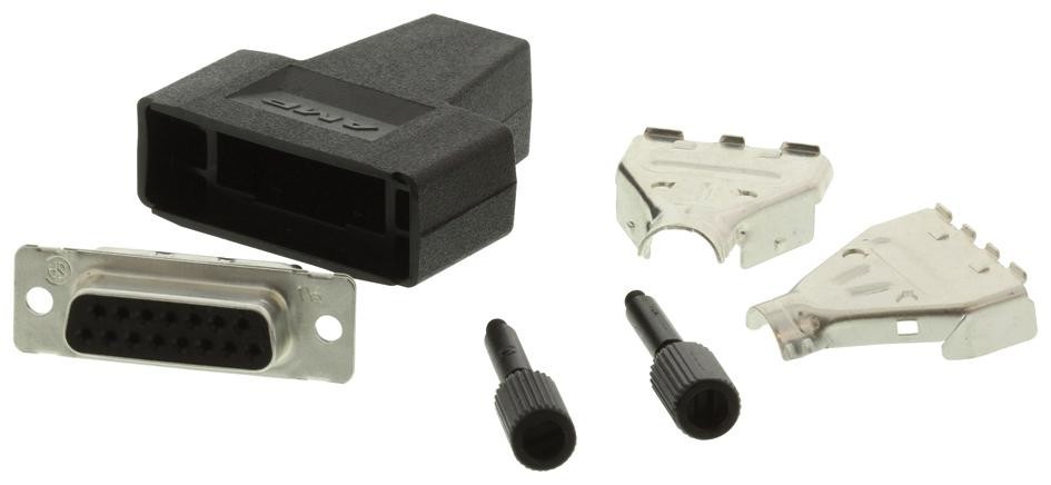 Amp Connectors / Te Connectivity 1658656-1 Socket & Backshell, D, Crimp, 15Way