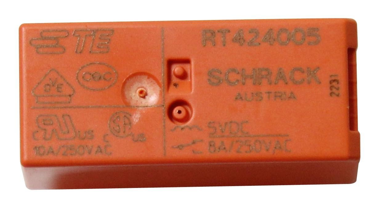 Schrack / Te Connectivity 5-1393243-9 Relay, Dpdt, 250Vac, 8A