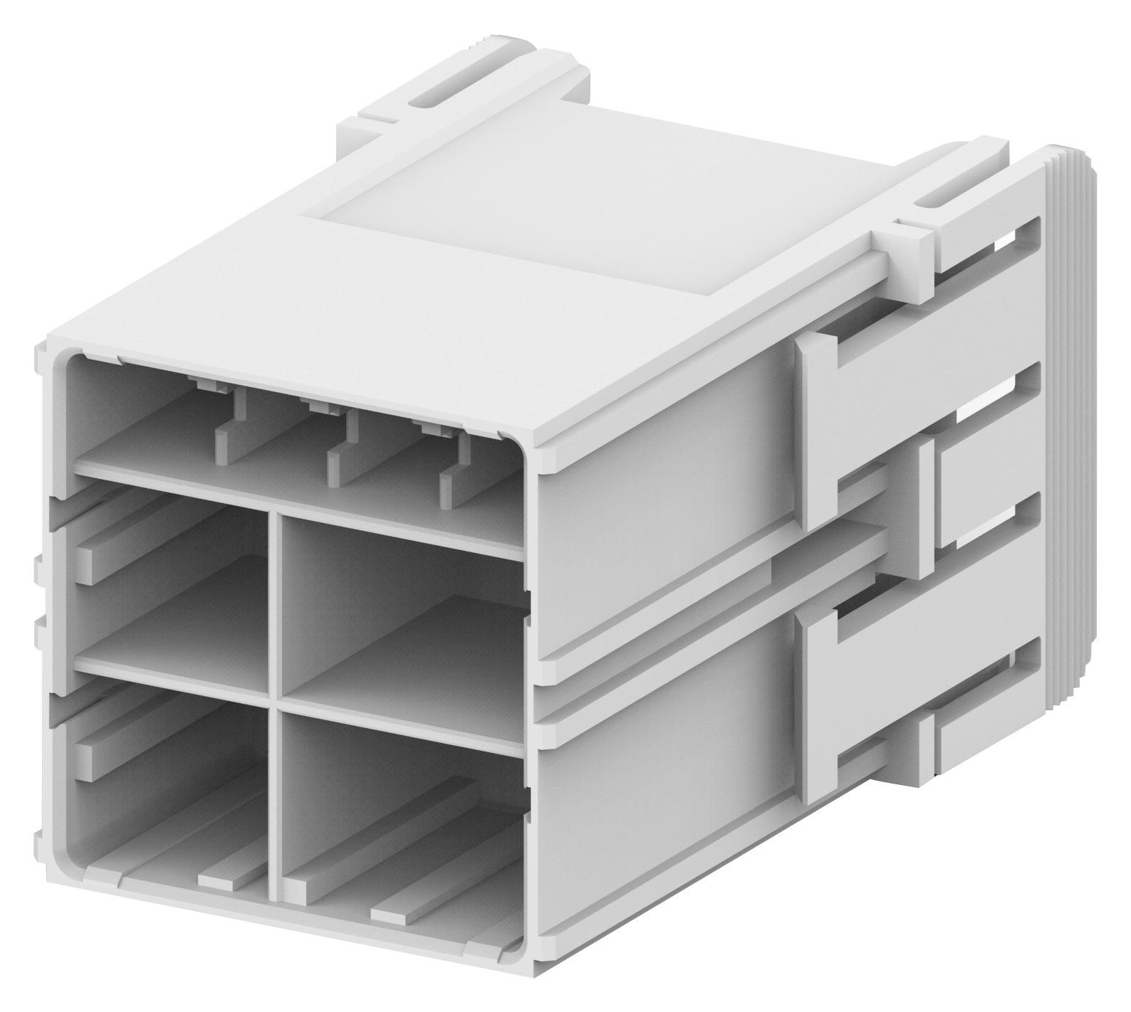 Amp Connectors / Te Connectivity 2312739-2 Heavy Duty Module, Plug, 8Pos, 40A