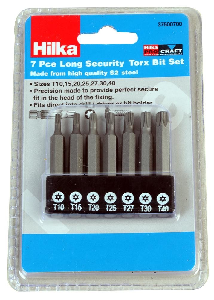 Hilka Tools 37500700 Long Security Tx Star Set - 7 Pc