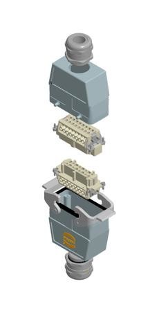 HARTING 73101000030 Hdc Inline Kit, 16B, Double Lever