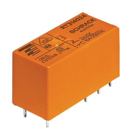 Schrack / Te Connectivity 7-1393243-0 Relay, Dpdt, 250Vac, 8A