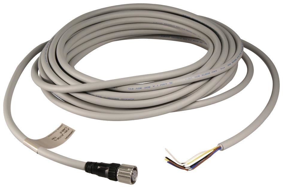 Omron Industrial Automation F39-Jg20A-D Sensor Cord, 8P M12 Rcpt-Free End, 20M