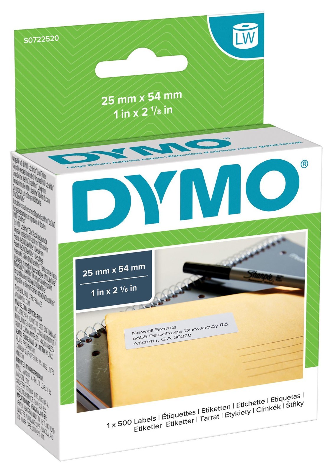 Dymo 11352 Label, Return Add Internation