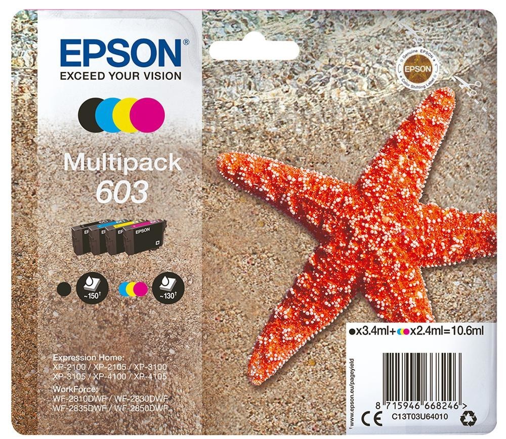Epson C13T03U64010 Ink Cartridge, T03U6, Bcmy, Epson