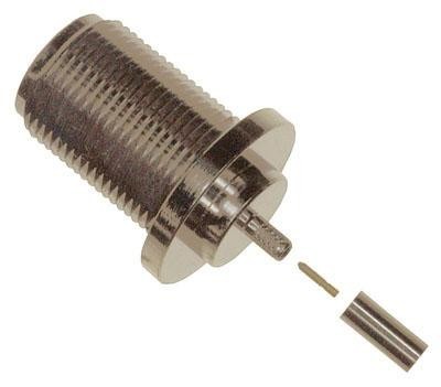 Amphenol RF 082-6093-Rfx Rf/coaxial, N Bulkhead Jack, Straight, 50 Ohm Crimp