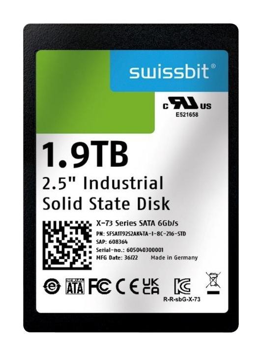 Swissbit Sfsa1T92S2Ak4Ta-I-8C-216-Std Ssd, Sata Iii, 3D Tlc Nand, 2.5