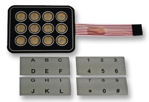 APEM Ac3560 Keypad, Membrane, 4X3