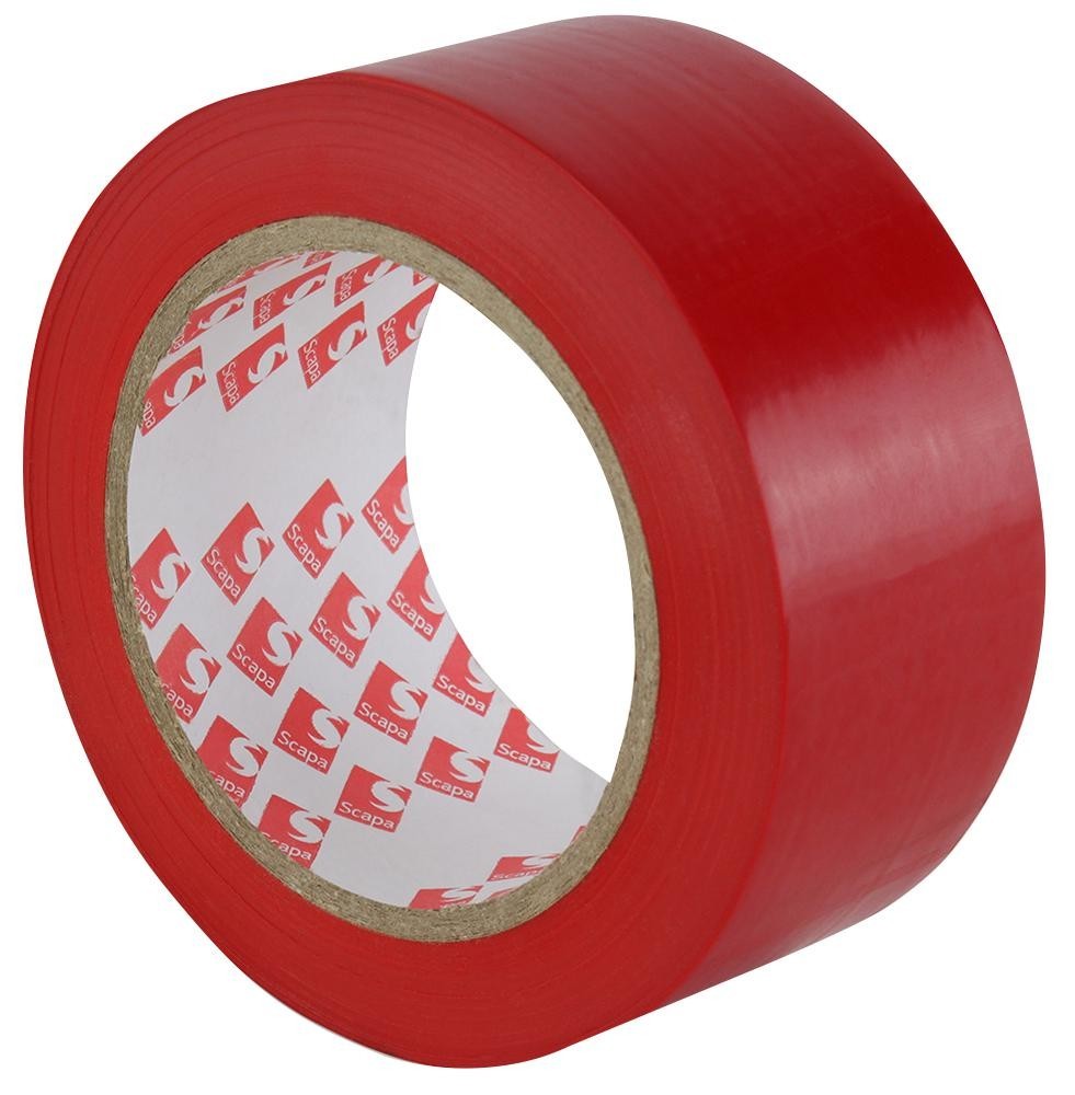 SCapacitora Tapes 2721 Red Lane Mark Tape 50mm x 33M Red