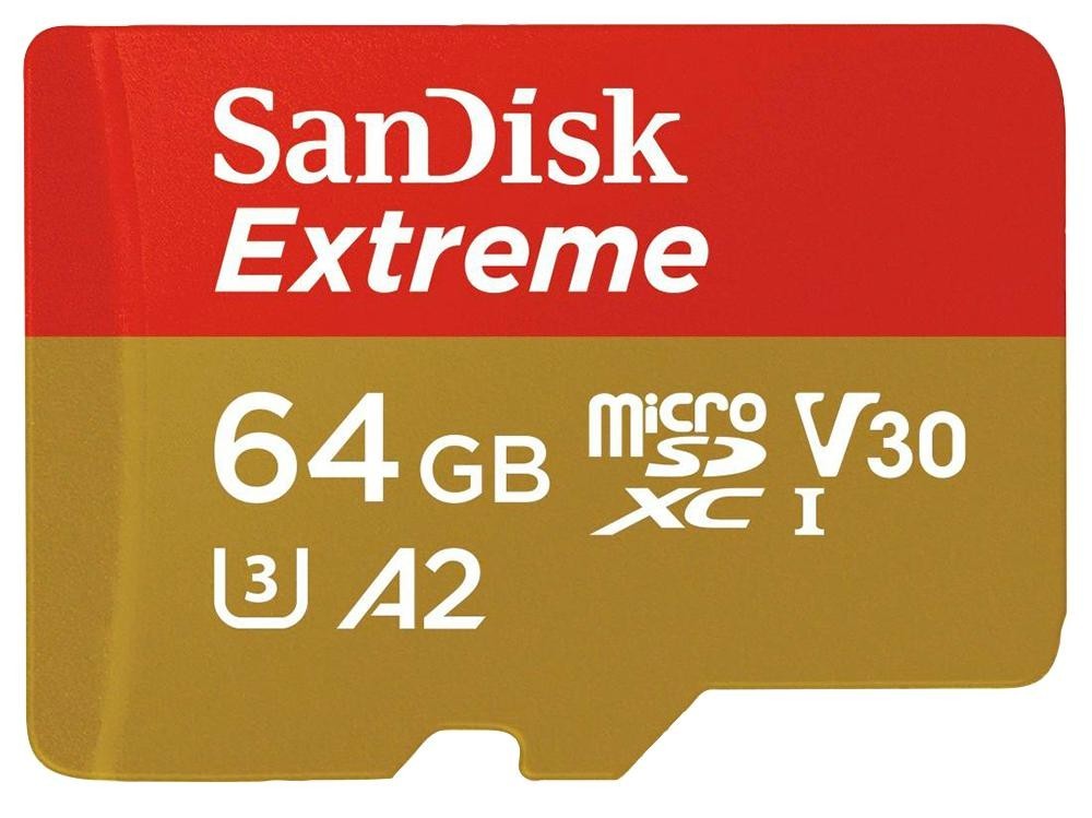 Sandisk Sdsqxa2-064G-Gn6Ma Extreme C10 Microsdhc 64Gb A2 U3
