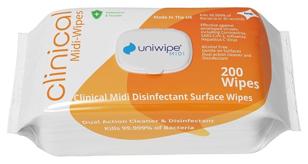 Uniwipe 1020 Clinical Disinfectant Wipes - 200Pk
