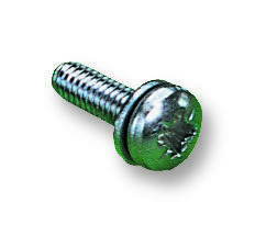 TR Fastenings M46Prstpwz100 Screw, W/flat Washer, M4X6, Bx100, Pk100