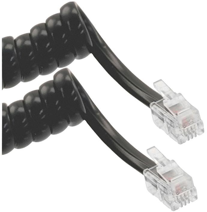Titan Hc6B/g Telephone Cable, Rj10 Plug-Plug, 1.8M