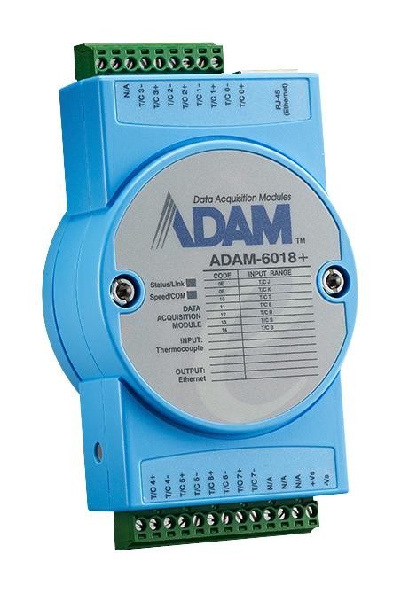 Advantech Adam-6018+-D Thermocouple Input Module, 8Ch