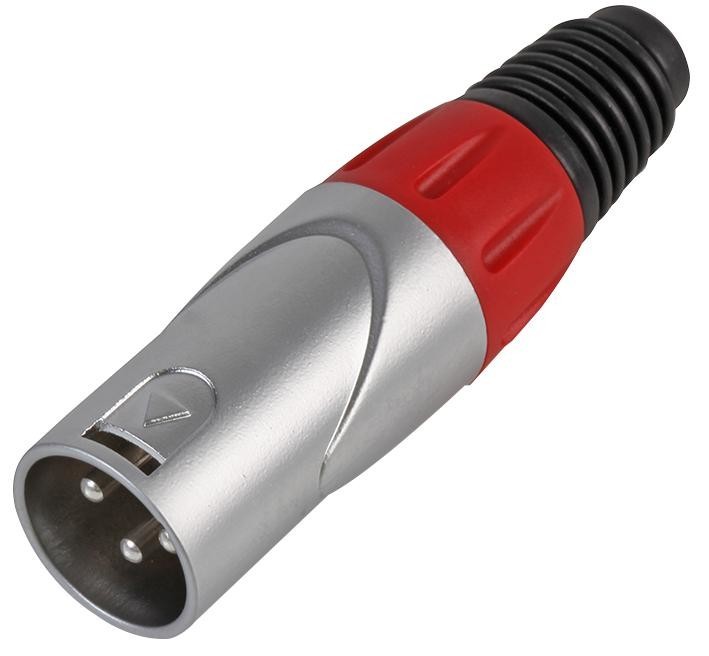 Pulse Pls000454 Xlr Plug, Silver/red 3P