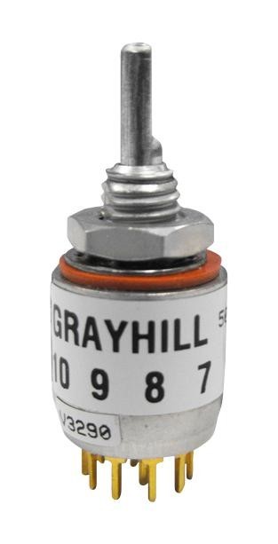 Grayhill 50D45-01-1-Ajn Rotary Sw, 1P, 8 Pos, 0.15A/115V, 2A/28V