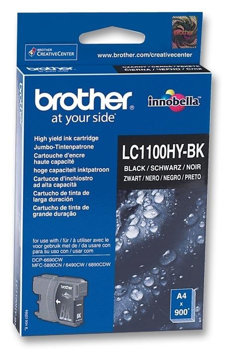 Brother Lc1100Hybk Ink Cartridge,lc1100Hybk,hi-Capacitor,blk