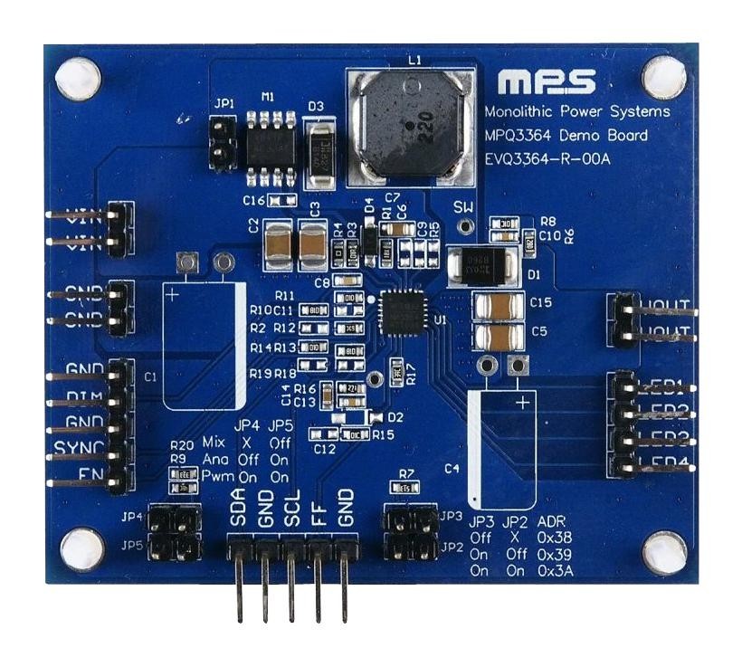 Monolithic Power Systems (Mps) Evq3364-R-00A Evaluation Board, Boost Led Driver