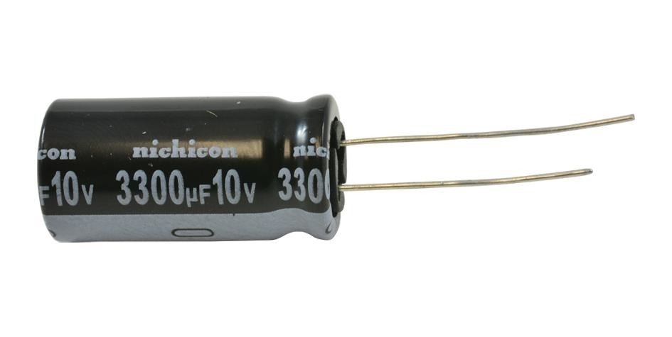NIchicon Uhe1A332Mhd1To Aluminum Electrolytic Capacitor, 3300Uf, 10V, 20%, Radial