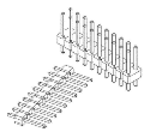 Amphenol Communications Solutions 91601-316Lf Receptacle, Vert, 16Way