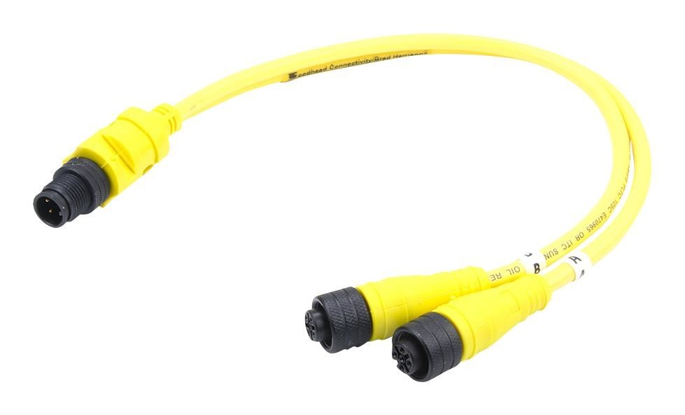 Molex 120068-0197 Sensor Cord, M12 Plug-2X Rcpt, 3.3