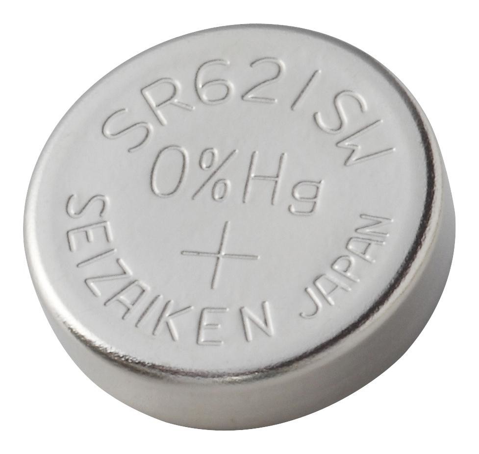 Seiko Instruments Sr621Sw Silver Oxide, 1.55V, 23Mah, Sr60