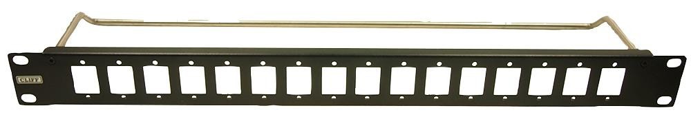 Cliff Electronic Components Cp30160 Slim Patch Panel, 16Port, 1U, 4-40 Hole