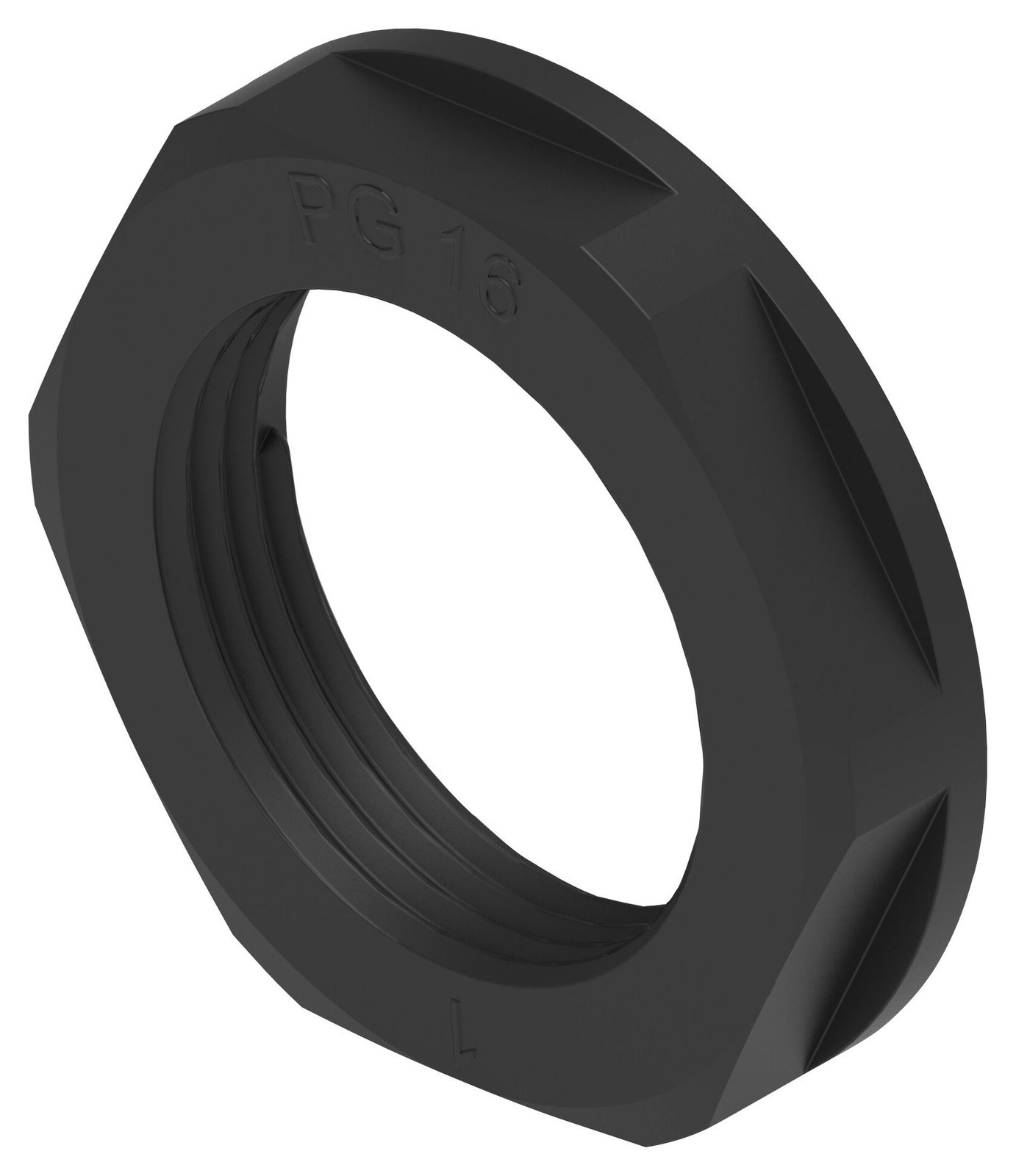 Amp Connectors / Te Connectivity 1Sng607054R0000 Gland Locknut, Pa6, Pg16, 6mm, Black