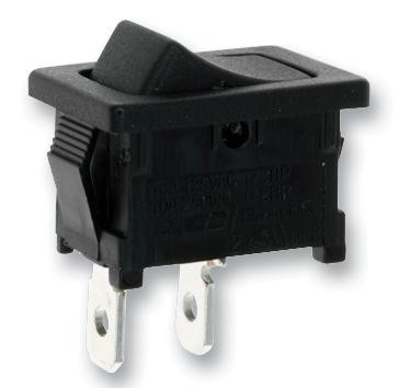 Te Connectivity 1634202-1 Switch, Rocker, Spst, Black