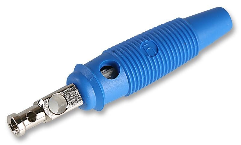 Hirschmann Test And Measurement 930061102 Plug, 4mm, Blue, Pk5, Sep