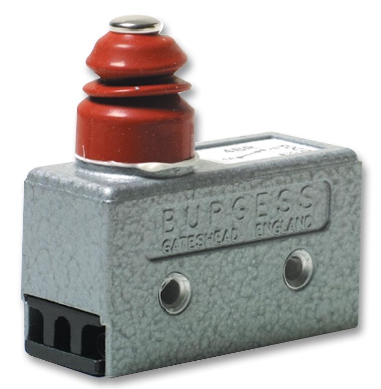 Burgess 4Br Microswitch, Plunger, Spdt, 10A, 125Vac
